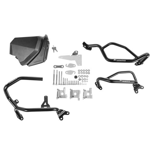 01-403-5168-0 Werkzeugbox mit Motorsturzbuegel NO DCT - komplett - Edelstahl, schwarz fuer Honda CRF1100L Africa Twin / CRF1100L Adventure Sports