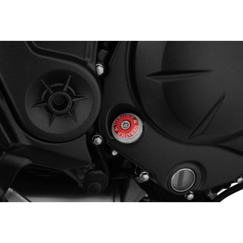 01-408-5231-0 Stopfen fuer oeleinfuellung rot eloxiert fuer Kawasaki Versys 650 (ab 2012)/ Versys 1000