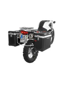 ZEGA Pro Koffersystem "And-Black" 38/38 Liter mit Edelstahlträger für BMW F650GS / F650GS Dakar / G650GS / G650GS Sertao