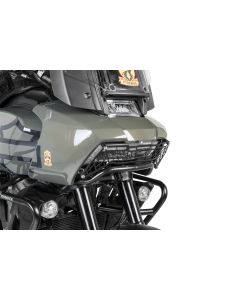 Scheinwerferschutz schwarz eloxiert, mit Schnellverschluss für Harley-Davidson RA1250 Pan America *OFFROAD USE ONLY*