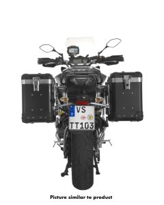 ZEGA Pro Koffersystem "And-Black" 38/38 Liter mit Edelstahlträger schwarz für Yamaha MT-09 Tracer (2015-2017)